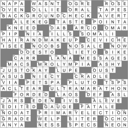 State of high honor crossword