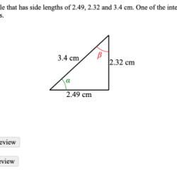 Units triangle leg hypotenuse length measures